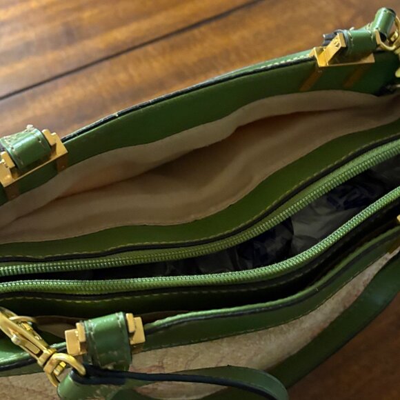 Vintage Etienne Aigner Crossbody Bag Floral Woven Faux Leather Adjustable Strap - Picture 12 of 16